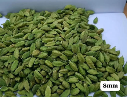 Western Ghats 8mm Fresh Raw Super Green Cardamom Whole Pod Intense Flavor Herbal Seasoning Commercial Bulk Distribution Export