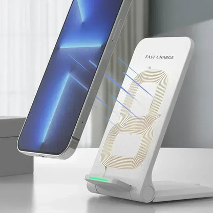 65W Wireless Charger Station Earphone Phone Fast Charging Charger Holder For iPhone 16 15 14 13 Pro Max Samsung S24 S23 Xiaomi