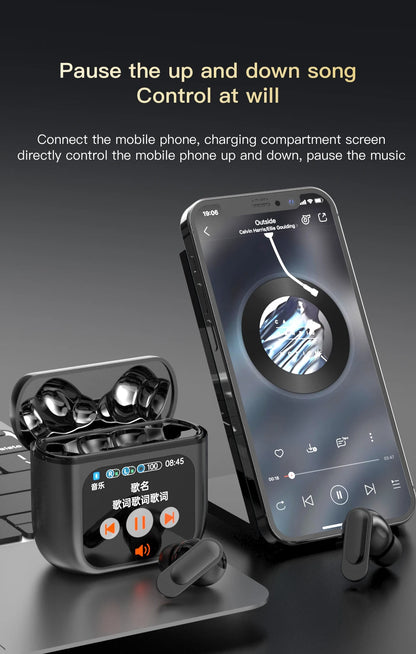 SE60 High quality Touch Screen ANC Wireless Earphones TWS Noise Cancelling Earbud Bluetooth 5.3 Long Battery life HiFi Headphone