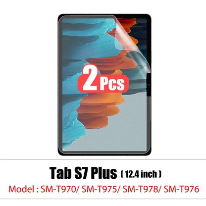 2pcs Pet Screen Protector For Samsung Galaxy Tab S7 Fe S9 Fe A9 Plus S6 Lite S7 S8 S9 A8 Plus Protective Clear Film No Glass