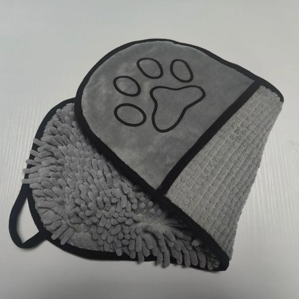 1Pcs Super Absorbent Pet Bath Towel Quick-drying Cat Towels Convenient Soft Bath Robe Dry Pet Cleaning Washcloth Dog Accessories