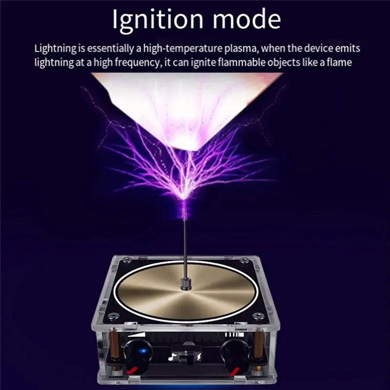 A29F-For Tesla Gold Music Coil Artificial -Pattern Touchable Audio Input Bluetooth Science Experiment Coil