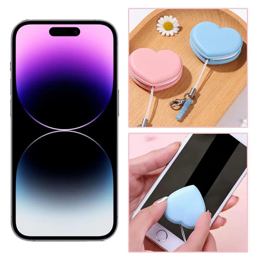 Macaron Mobile Phone Screen Wipe Macaron Portable Keychain for Mobile Computer Electronic Glasses Cleaner Cloth