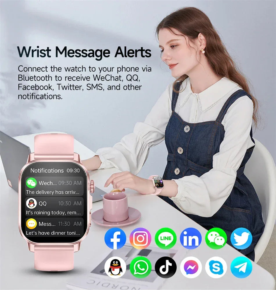 2026 New Model Uric Acid & Lipid Health Analysis Smart Watch Men ECG+PPG Bluetooth Call 2.01-inch Flashlight Smartwatch Women