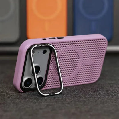 Camera mount mesh cooling case for iPhone 17 Pro Max 15 17 Pro 14 13 12 16 Pro Max For Magsafe wireless charging Shockproof cove