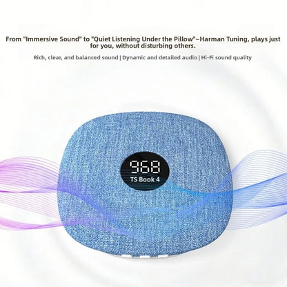 Bluetooth 5.4 Under Pillow Bluetooth Speaker Sleep Aid Bone Conduction Sound Machine TF Card Support Ultra-Thin