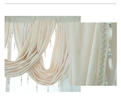 Velvet Valance Small Curtain for LivingRoom Bedroom Kitchen  Hotel Hall Luxury Home Decoration High Quality Fabric Partition