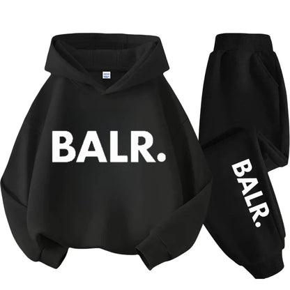 Autumn Warm New York Letter Cool Graphic Print Children Long Sleeve Hoodie +pant Suit 2pcs Set Sweatshirt Boy Girl Kid Sportwear