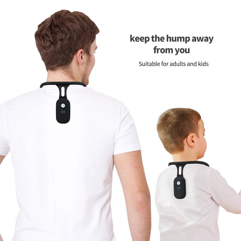 Smart Posture Reminder Device Vibration Alert Back Support Wearable Anti-Slouch Sensor for Adults Kids Office Home Daily Use