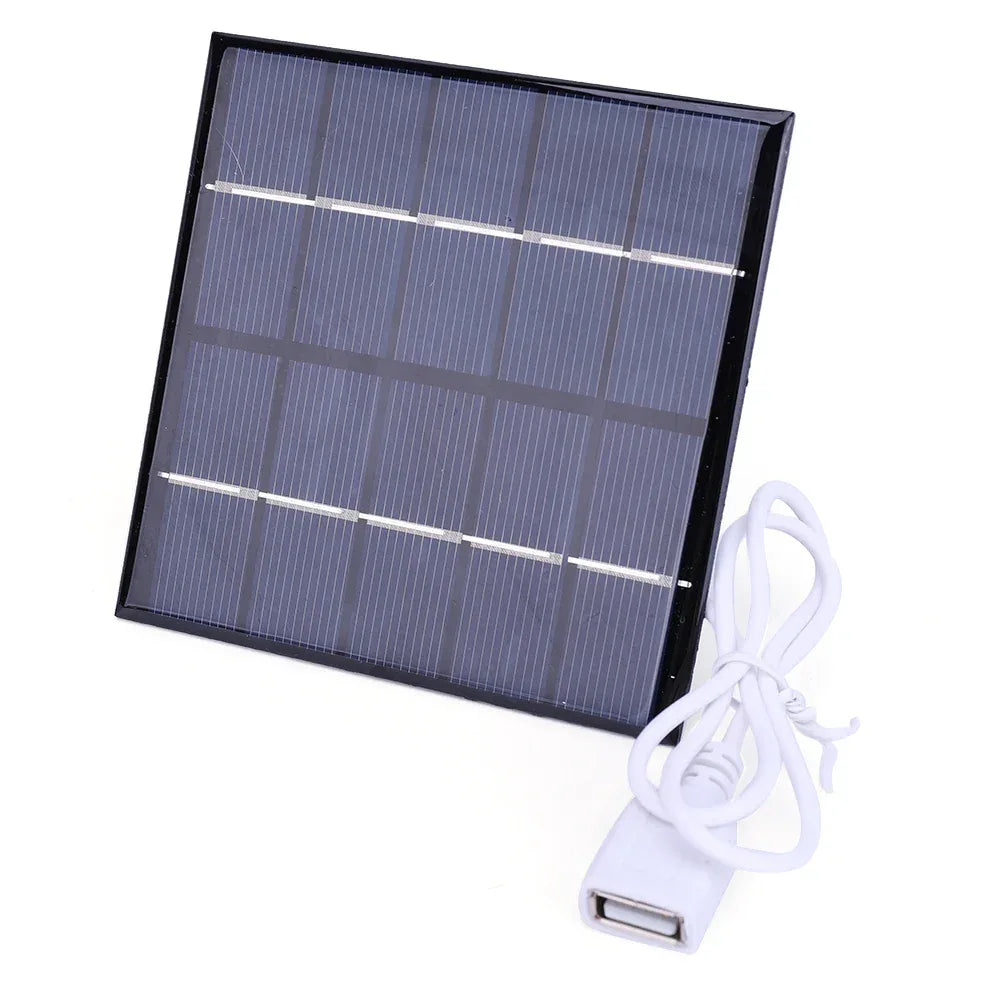 3/5W Battery Charger Solar Panel USB Output Polycrystalline Solar Panel Mobile Power Supply Lightweight for Charger 3.7V Battery