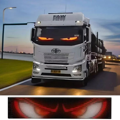 LED Scrolling Advertising Display RGB USB App Bluetooth DIY Devil Eye Overlength Matrix Pixel Panel Pattern Animation Display