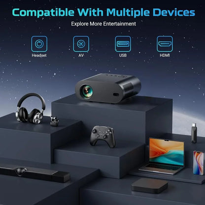 2025 Huaweishi L007  4K 1000ANSI  Native 1080P Projector Auto Focus Keystone Correction BT5.2 Android 11 WIFI6 Home Cinema