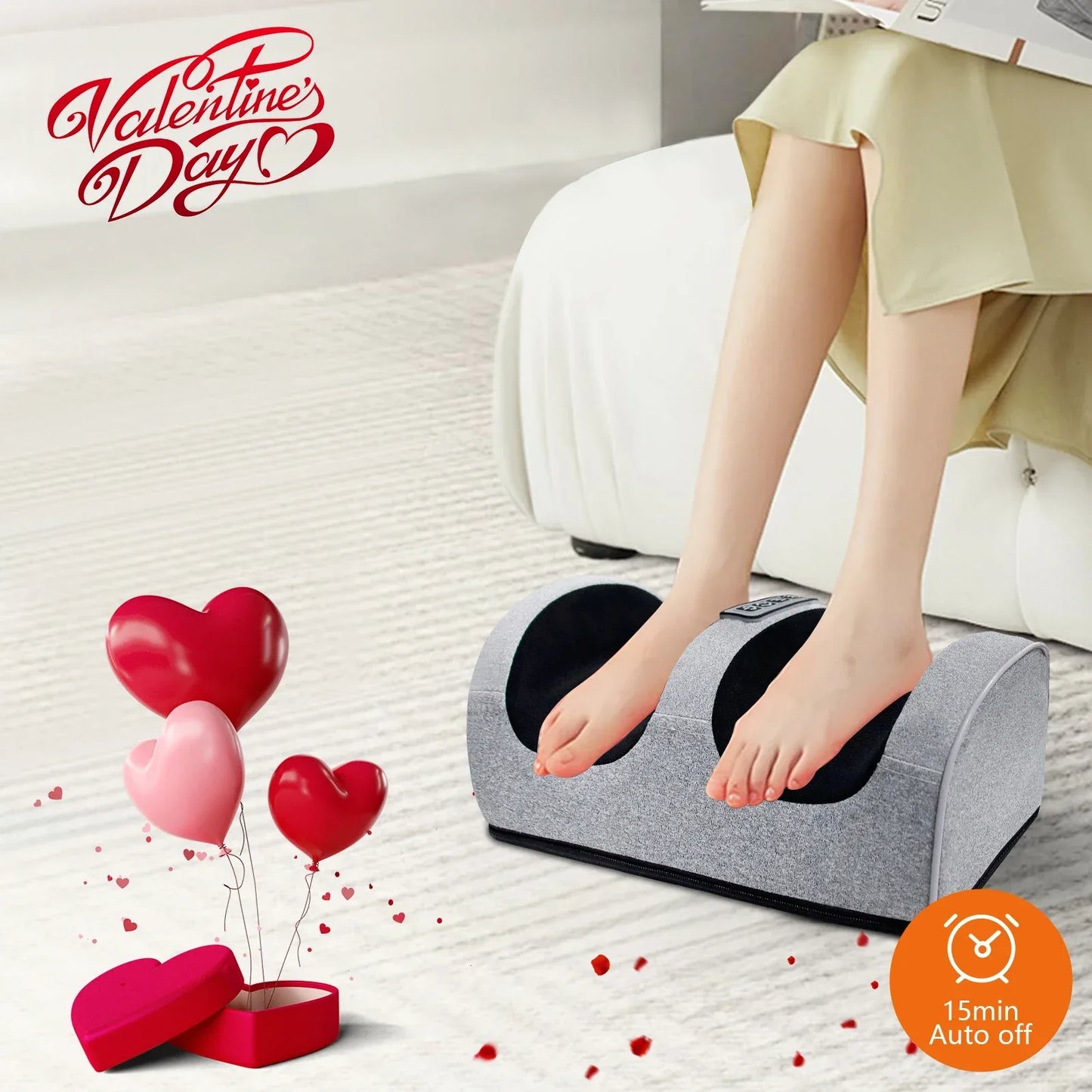 Foot massage machine Foot kneading foot leg massager electric heating home leg machine Christmas gifts, Valentine's Day gifts, M