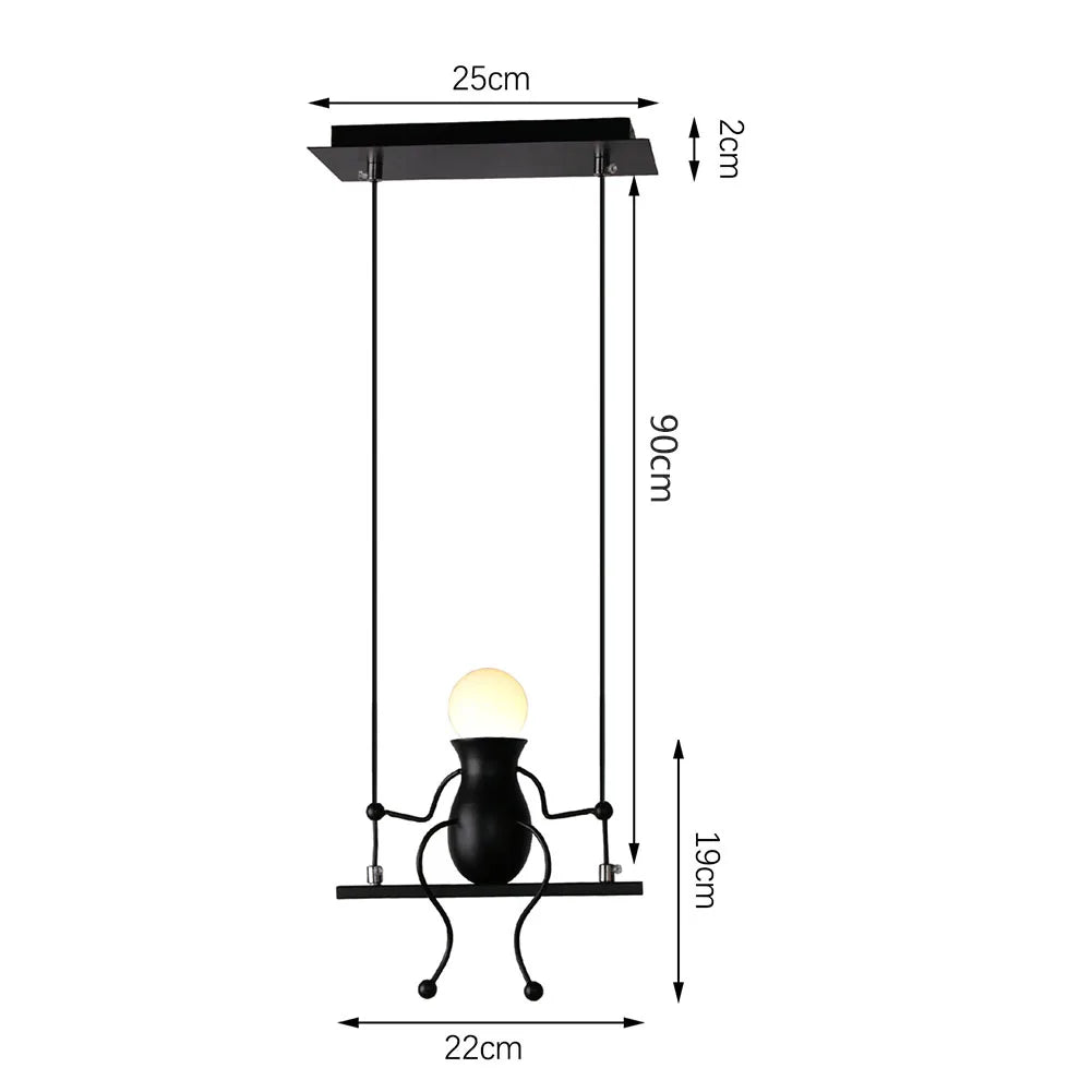Humanoid Creative Wall Light Modern Simple Little Man Bedside Lamp Sconce Indoor Decor Hanging Lighting for Children Bedroom LED