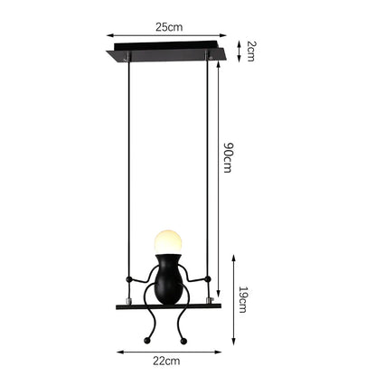 Humanoid Creative Wall Light Modern Simple Little Man Bedside Lamp Sconce Indoor Decor Hanging Lighting for Children Bedroom LED