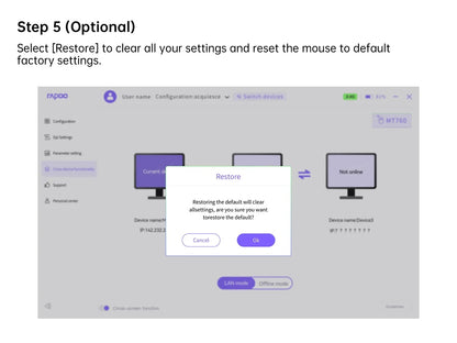 Rapoo MT760 Rechargeable Multi-mode Wireless Mouse Ergonomic 3200 DPI Easy-Switch Up to 4 Devices Bluetooth Mouse Office Mice
