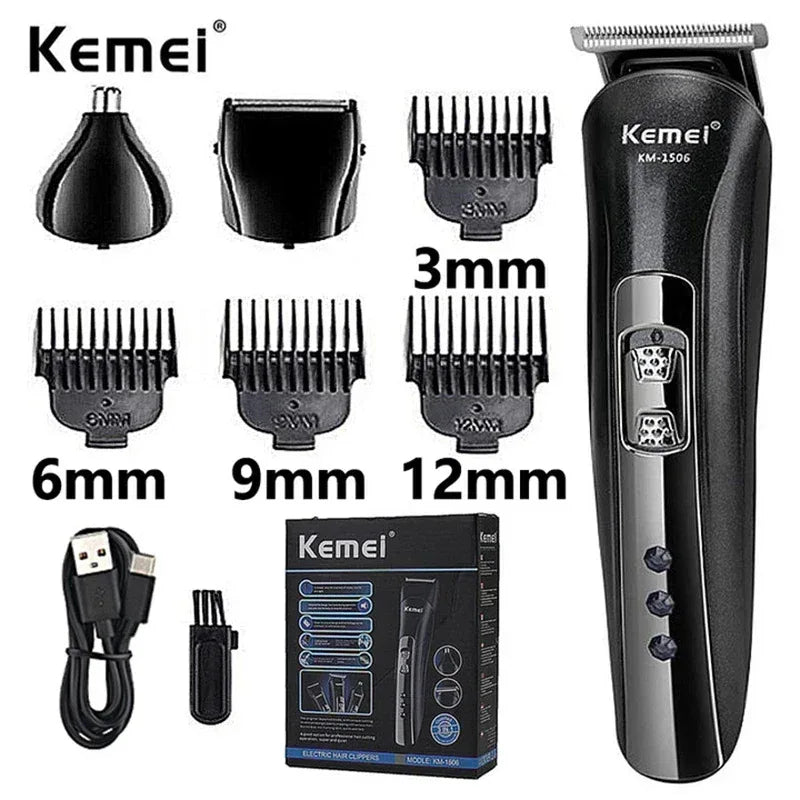 Kemei KM-1506 3 in 1 Electric Shaver USB Charging Hair trimmer Electric Rechargeable Nose Professional Shaving Machine