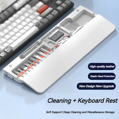 22-in-1 Multifunctional Cleaning Set Office Wristband Keyboard Support Leather Sponge Hand Holder Keyboard Palm Tray