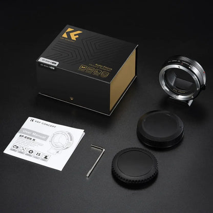 K&F CONCEPT EF to EOS R Adapter Auto Focus Lens Mount Adapter for Canon EF EF-S Lens to Canon EOS R/RF R3 R6 R50 Mount Cameras