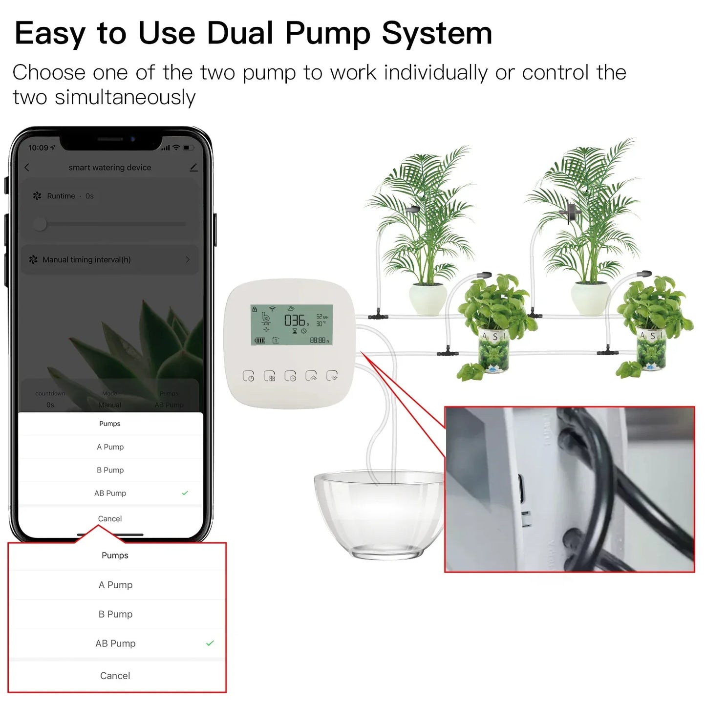 WiFi Tuya Smart Watering Machine Automatic Micro-drip Irrigation System Plants Controller System Irrigation Tool Alexa Google