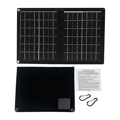 Practical Solar Panel Foldable Power Bank SOECOPO 40W Portable Charge Phone Outdoor Activities  USB + Type - C 5V/2.4A Camping