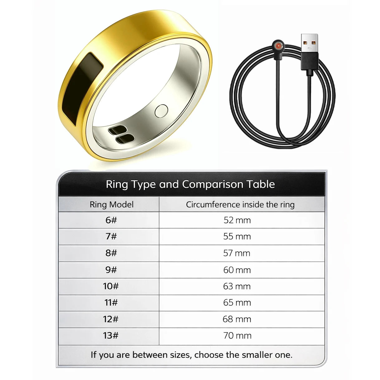 2026 Health Monitoring Smart Ring, Continuous Heart Rate Blood Oxygen Sleep Tracker, Silent Vibration Notification Smart Ring