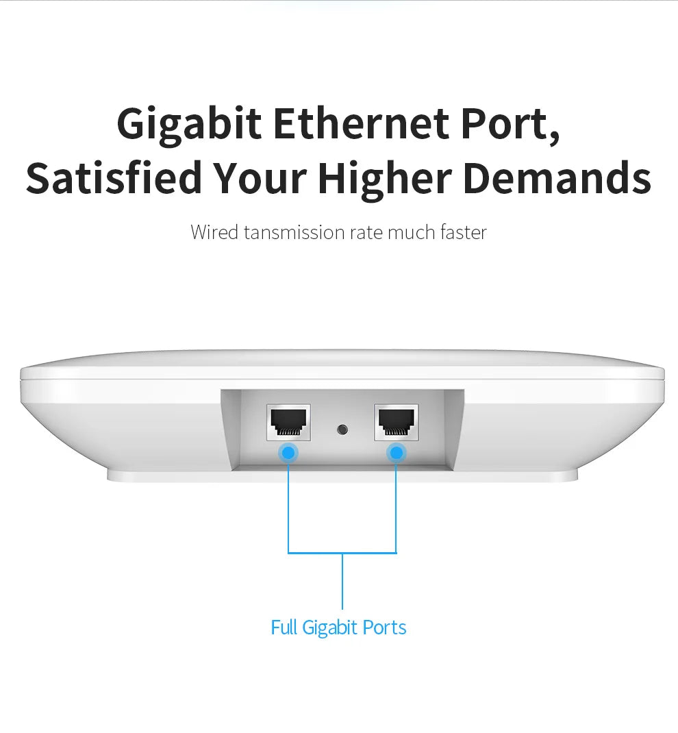 COMFAST WiFi6 High Power Ceiling AP AX3000 Gigabit Wireless Cover Access Point 2.4G 5Ghz 802.11AX Wi-Fi POE MU-MIMO CF-E393AX