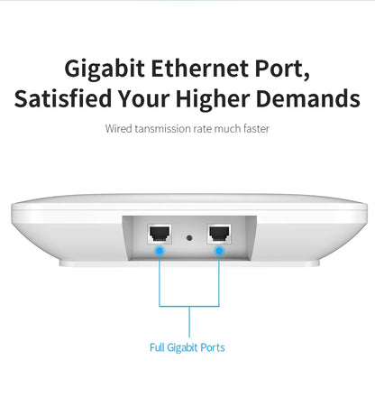 COMFAST WiFi6 High Power Ceiling AP AX3000 Gigabit Wireless Cover Access Point 2.4G 5Ghz 802.11AX Wi-Fi POE MU-MIMO CF-E393AX