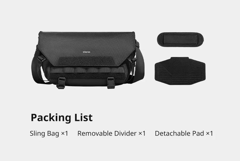 Ulanzi BC08 Sling Bag Photography Shoulder Bag for Tripod Mirrorless Camera Smartphone Tablet Waterproof Bag