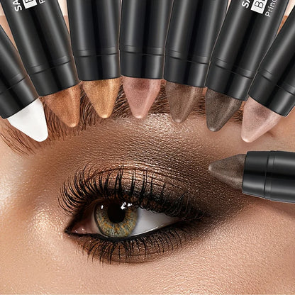 7-color waterproof eye shadow stick, pearlescent matte treatment, to create a natural and lasting eye makeup flash.