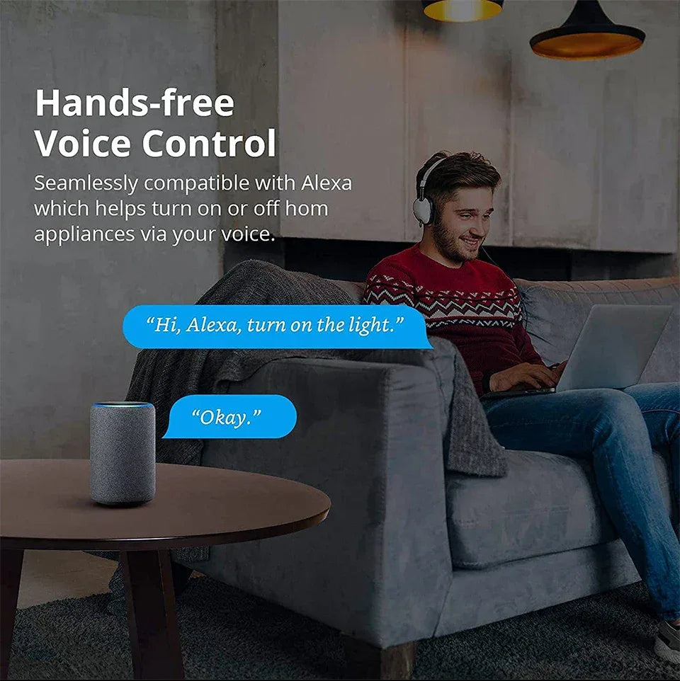 16A Mini Tuya Smart WiFi Switch RF433MHz Home Automation Breaker Voice Control With Alexa Google Home 100-240V 20A 2 Way Control