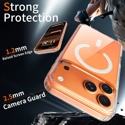 Transparent Phone Case For Magsafe iPhone 17 Pro Max Air 16E 16 E 15 Plus 14 13 Mini 12 11 X XS Mag Safe Phone Cover Accessories