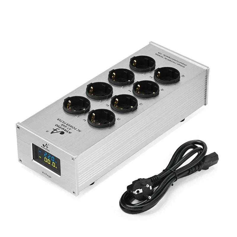 Hi-end EU Hifi Power Filter for Standard EU Socket Noise-free Audio Purifier Filter Power Conditioner with EU Outlets Strip
