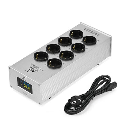 Hi-end EU Hifi Power Filter for Standard EU Socket Noise-free Audio Purifier Filter Power Conditioner with EU Outlets Strip