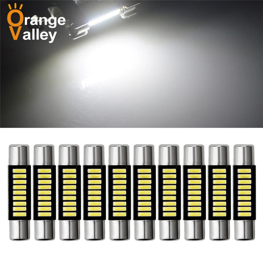 10Pcs Festoon Car led 28 29 mm 4014 9 led bulb 3030 4 SMD reading lamp 5050 3 leds Auto Interior Light DC 12V by PDG ibma