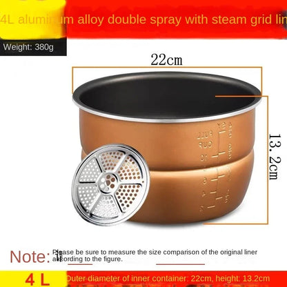 Electric pressure cooker liner multicooker bowl 4L 5L 6L liter non-stick pan double spray thickening