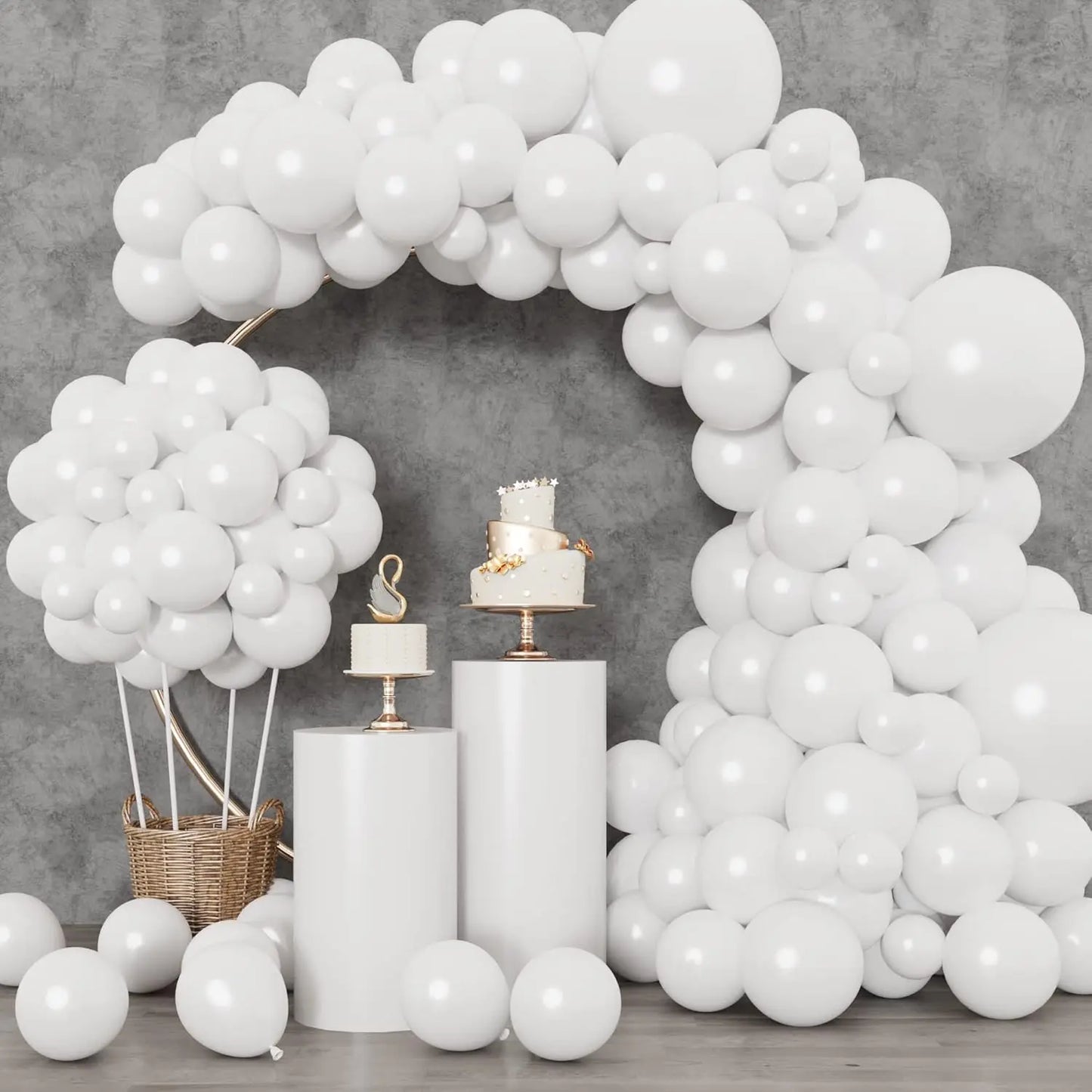 104 Pieces Ruby Red Balloon Red Garland Arch Set with Different Sizes, Suitable for Birthday, Wedding, Valentine's Day