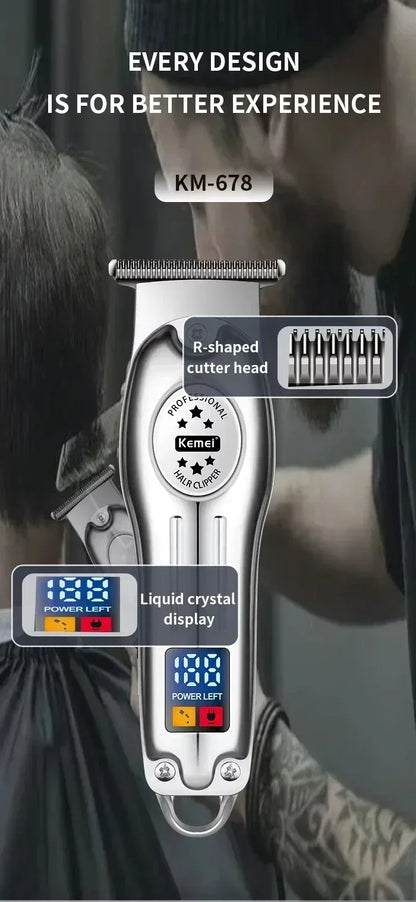 Kemei Professional Electric Hair Clippers Beard Clipper Rechargeable Men's Shaver Hair Trimmer KM-2628 KM-678 KM-2024 Clipper