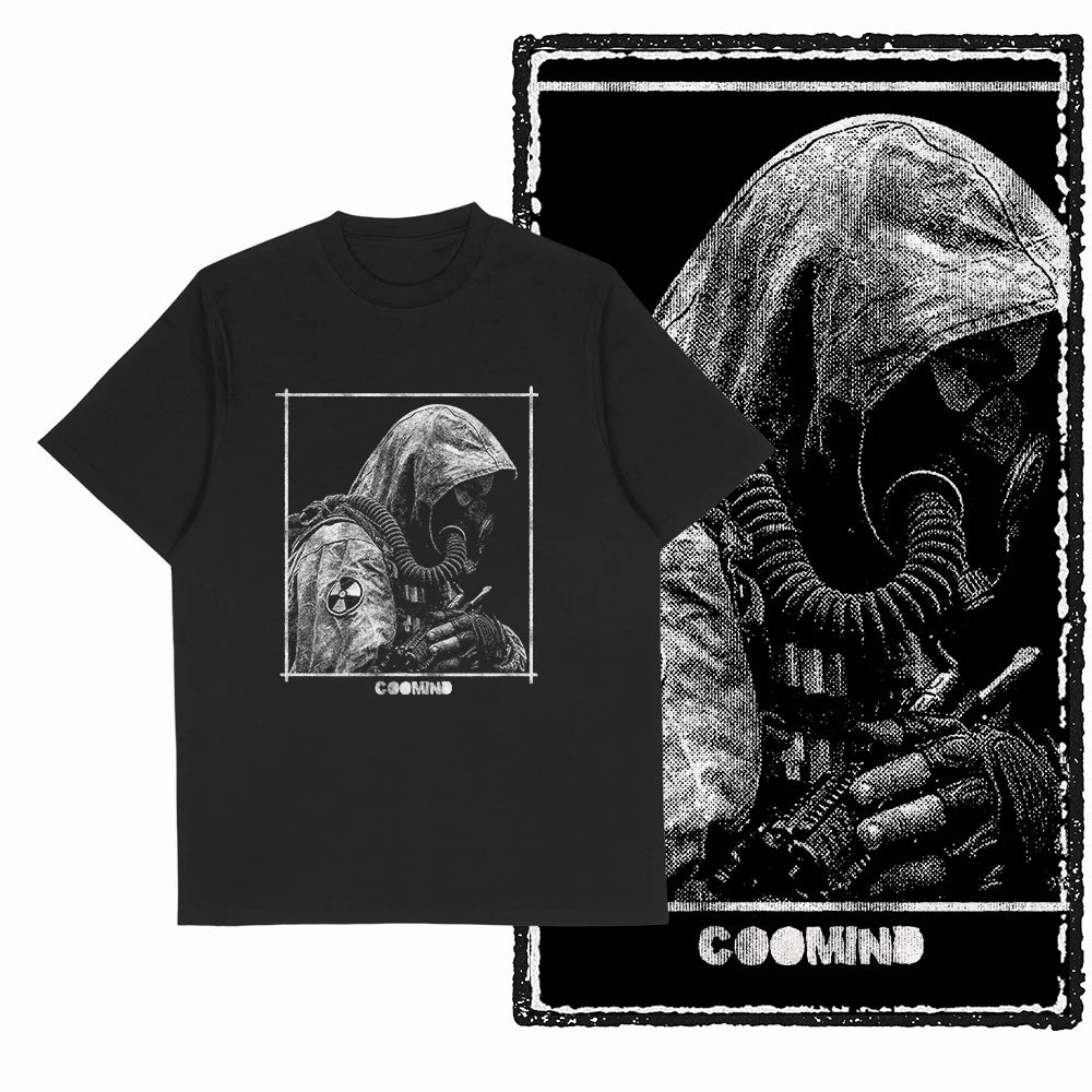 Coolmind U4 Streetwear Cool Print Exclusive Graphic T shirt fo men 100% Cotton Big Size vintage BLACK men's novelty tee shirt
