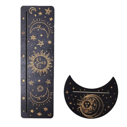 Wooden Stand for Tarot Moon Shape Rectangle Card Set Altar Stand Wood Display Witch Divination Tools Game Accessories Wholesale