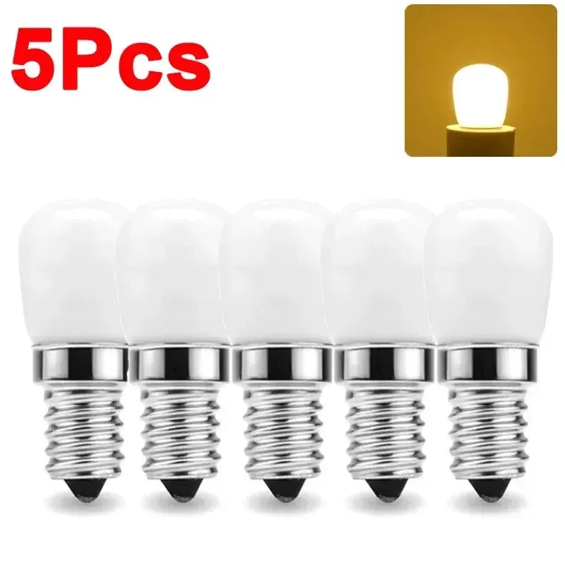 LED Refrigerator Lamp E12 Light Bulb 220V LED Refrigerator Lamp Screw Bulb for Refrigerator Display Cabinet Home Lighting