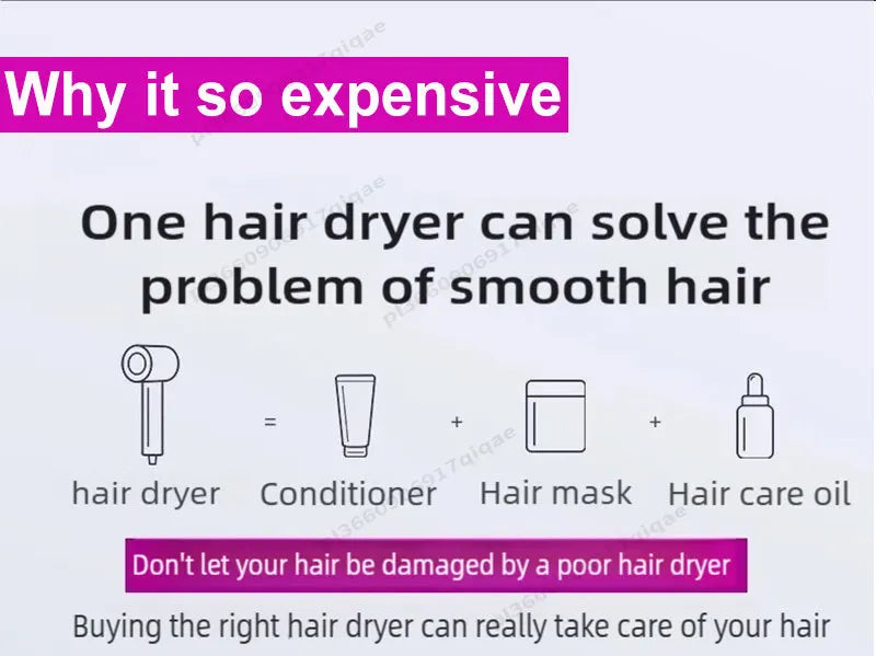 1600W Professinal Leafless Hair Dryer Negative Ion Hair Care Hairdryer Home Powerful Blow dryer Styling Toos Gift For Women