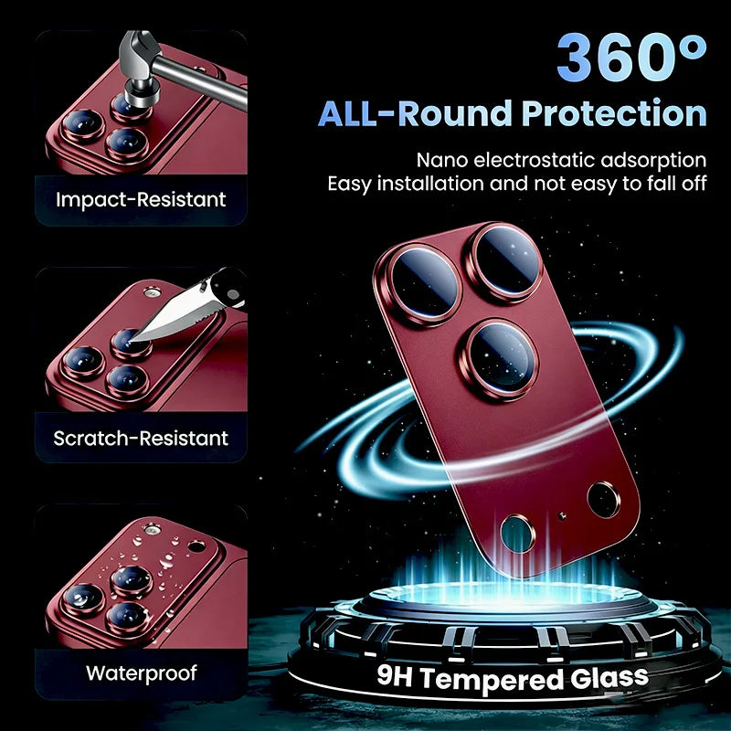 3/2/1 Pcs Matte Protective Film For iPhone 18 17 Pro Max 18 Pro Lens Full Coverage Ultra-Thin Camera Protector Drop Metal Frame