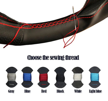 Black Suede Car Steering Wheel Cover For Opel Astra(K) Corsa(E) Crossland X Grandland X Insignia Leather Steering Wrap