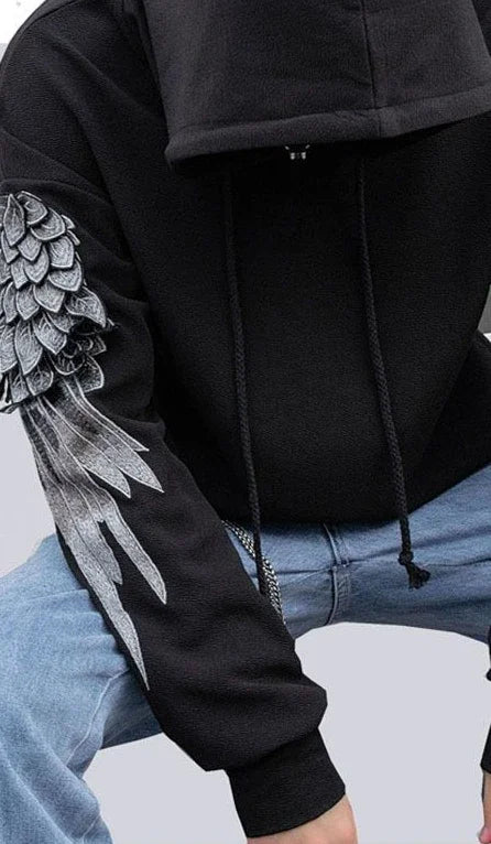 Sweatshirt for Men Hooded Embroidered Male Clothes Hip Hop Hoodies White Sweat Shirt Luxury No Brand Streetwear Autumn Cheap Emo