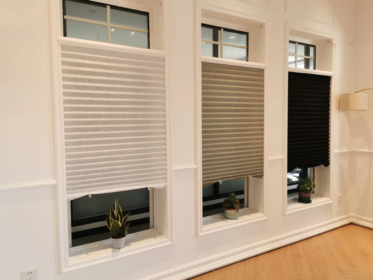 1 PC Easy Installation Window Shades Non-woven Fabric Pleated Zebra Blinds Roller Room Blackout Curtain For Living Room Balcony by PDG ibma