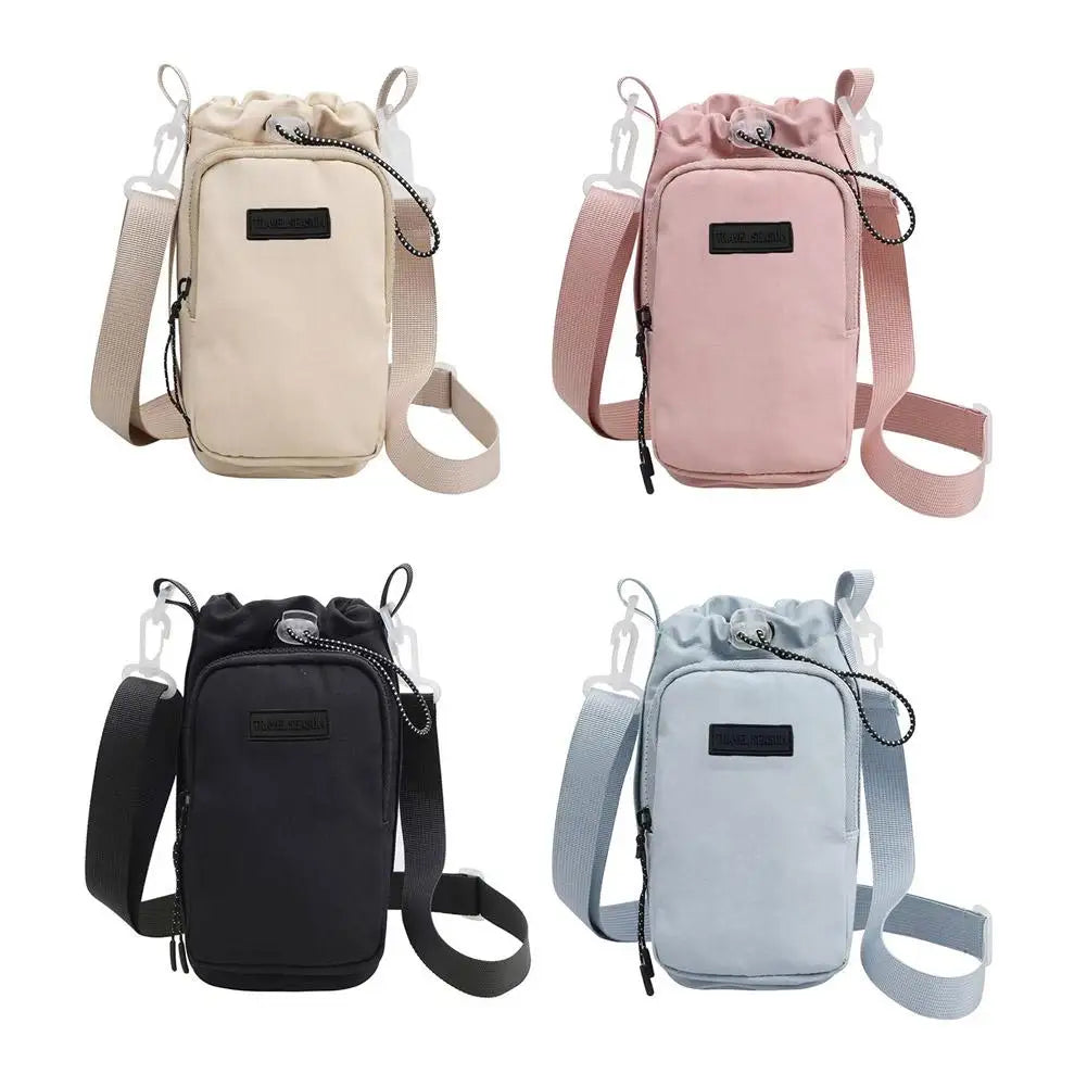 Portable Water Bottle Bag with Adjustable Shoulder Strap Water Bottle Sleeve for Walking Hiking Camping Gym Insulated Protective