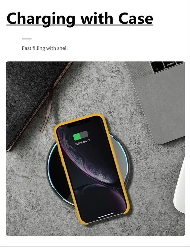 LED Night Light Wireless Charger Stand Pad For iPhone 16 15 14 13 12 Pro Max Samsung S25 S24 Xiaomi Quick Fast Charging Station