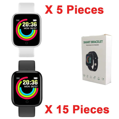 D20 Smart Watch for Men Women Sport Fitness Tracker Pedometer Smartwatch Y68 Digit Wristwatch 20 Pieces