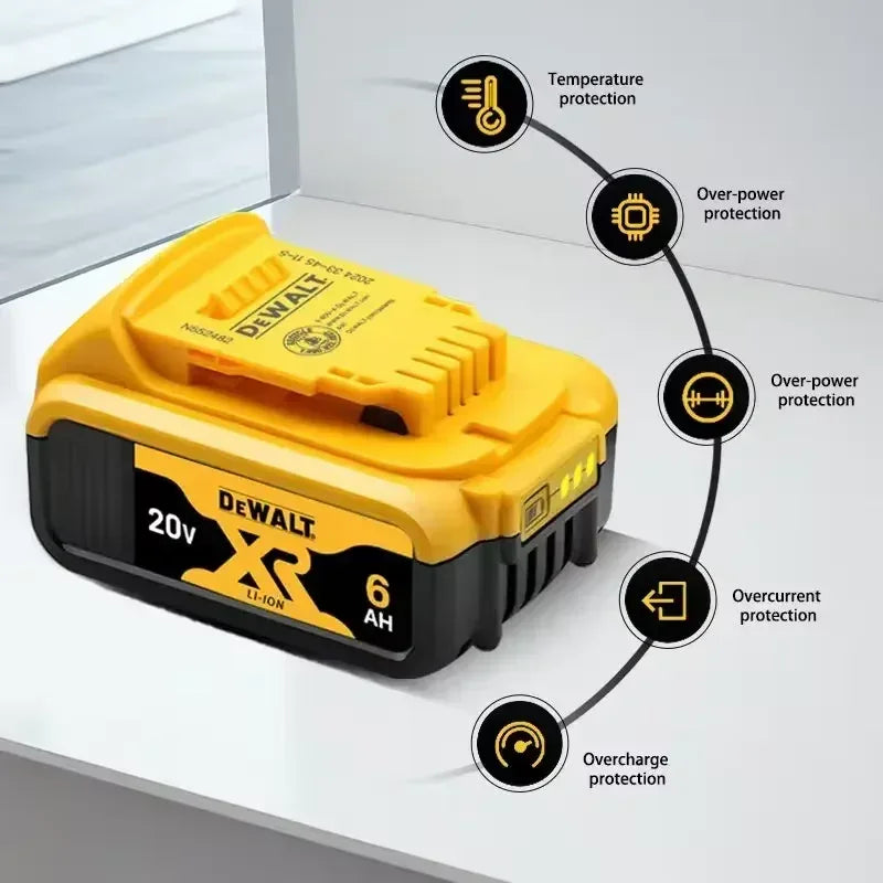 30 100% Original DeWalt 20V/60V 2.0Ah-9.0Ah MAX Battery Power Tool Replacement For DCB184 DCB181 DCB182 DCB200 Battery